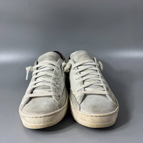 P448 Women's White Johnny Glitter Removable Insole Solid Carved Sneaker, Size 37 - Picture 4 of 16